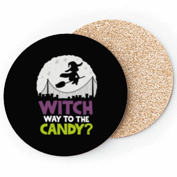 Discover Witch Way To The Candy Halloween Coasters