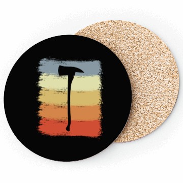 Discover Firefighter Axe Drawing Coasters