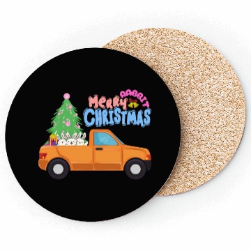 Discover Merry rabbit Chrismas Coasters