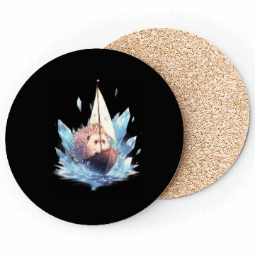 Discover Ice Sailing Hedgehog Ice Sailor Ice Boating Coasters