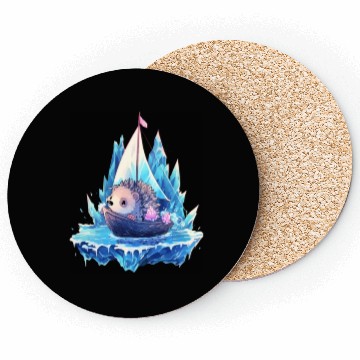 Discover Ice Sailing Hedgehog Ice Sailor Ice Boating Coasters