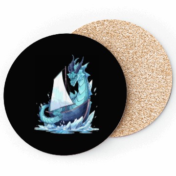 Discover Ice Sailing Dragon Ice Sailor Ice Boating Yachting Coasters