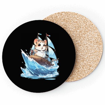 Discover Ice Sailing Hamster Ice Sailor Ice Boating Coasters