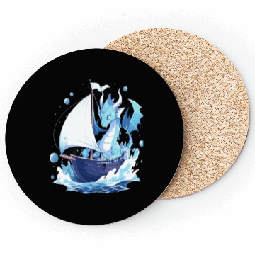 Discover Ice Sailing Dragon Ice Sailor Ice Boating Yachting Coasters