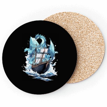 Discover Ice Sailing Dragon Ice Sailor Ice Boating Yachting Coasters