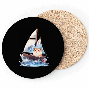 Discover Ice Sailing Hamster Ice Sailor Ice Boating Coasters
