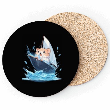 Discover Ice Sailing Hamster Ice Sailor Ice Boating Coasters