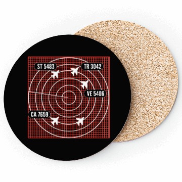 Discover Aviation Flight Radar Captain And Pilot Gift Coasters