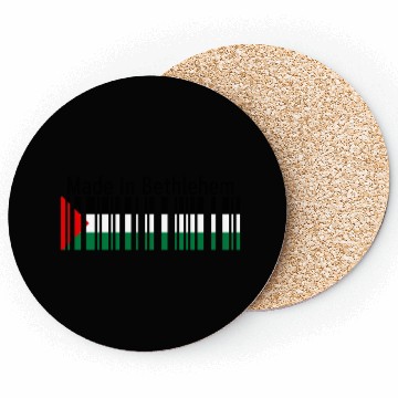 Discover Made in Bethlehem Barcode Palestine Flag for Pales Coasters