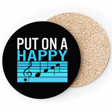 Discover Music Teacher Coasters, Put On A Happy Coasters, Gift For