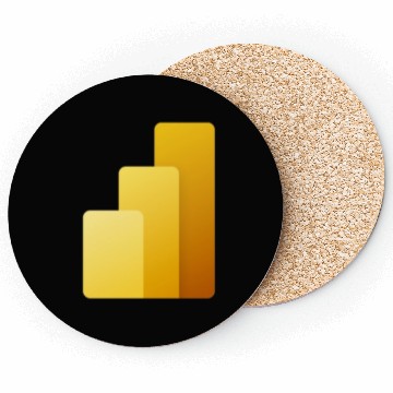 Discover Power BI Logo, business intelligence software Coasters