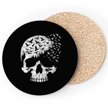 Discover Vintage Skull Graphic Halloween Gothic Emo Coasters