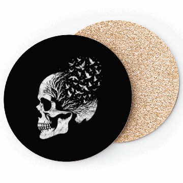 Discover Vintage Skull Graphic Halloween Gothic Emo Coasters