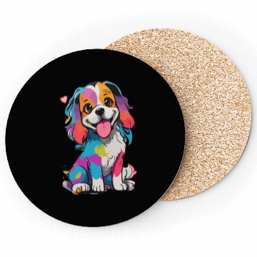 Discover Colorful Cute Dog for Dog Lovers Coasters