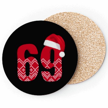 Discover Age 69 Years Old - Christmas number Sixty Nine Coasters