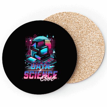 Discover Retro Neon Data Science Vibes 90s Coasters
