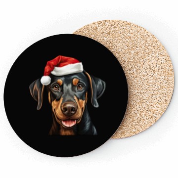 Discover Doberman Pinscher Christmas Dog Coasters