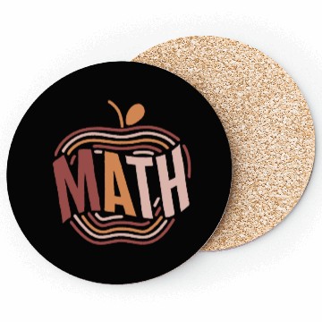 Discover Mathematics Coasters, Math Apple Cute Coasters, Math