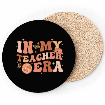 Discover In My Teacher Era Teaching Back To School Groovy Coasters