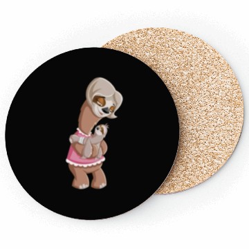 Discover Mummy Sloth and Baby Coasters