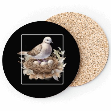 Discover Quail Bird With Eggs Coasters