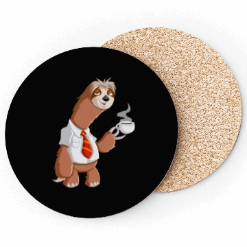Discover Smiling Sloth With Coffee Coasters