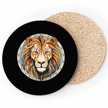 Discover Lion Mandala Art Coasters