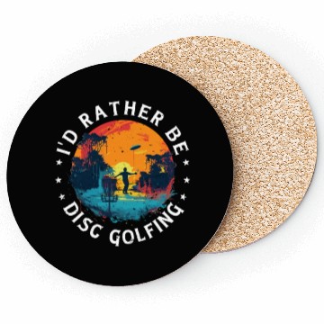 Discover Disc-Golf-Player rather-Disc-Golfing Game funny Coasters