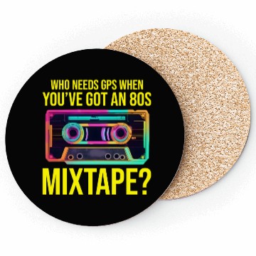 Discover Neon '80s Cassette Tape: Nostalgic Retro Vibes Coasters