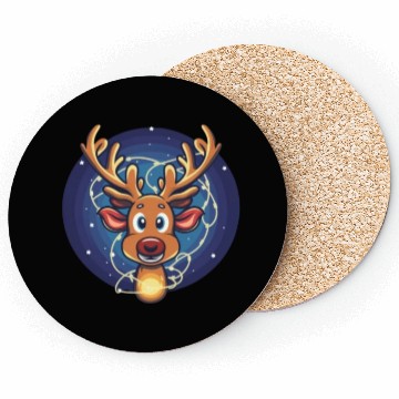 Discover Christmas Deer - Spread Holiday Cheer! Coasters