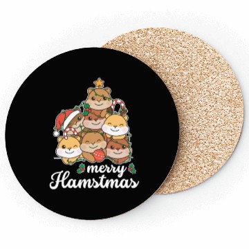 Discover Hamster Christmas Tree merry Hamstmas Coasters