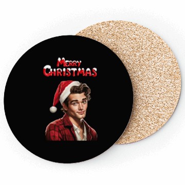 Discover Merry Christmas Nice Cute Attractive Handsome Man Coasters