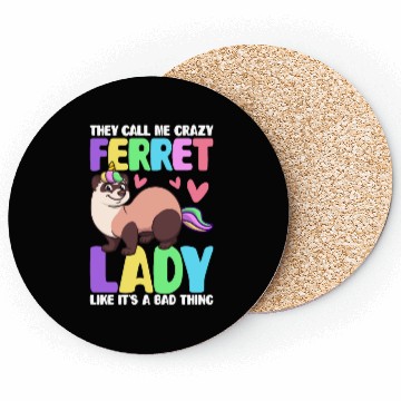Discover Female Ferret Lover Coasters