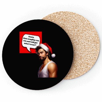 Discover Christmas Nice Cute and Handsome Man Coasters