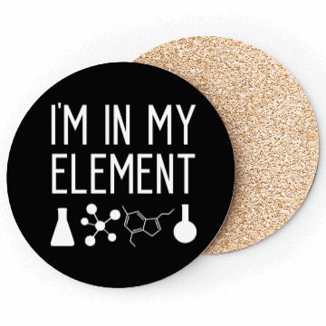 Discover Chemist slogan - funny chemistry teacher gift Coasters