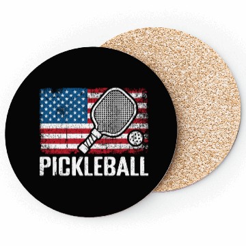 Discover US Flag Pickleball Coasters