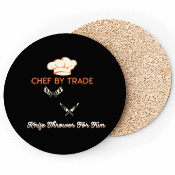 Discover Chef By Trade Knife Thrower for Fun Coasters