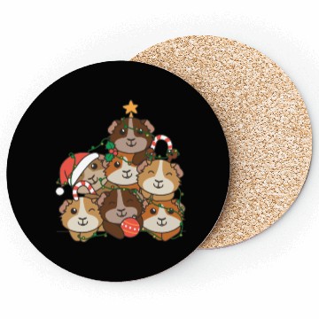 Discover Guinea Pig Christmas Tree Funny Animal Coasters