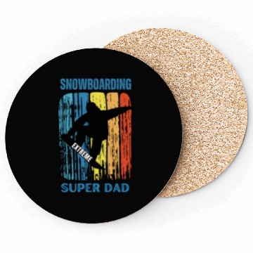 Discover Snowboarding Super Dad - Best snowboarder Coasters