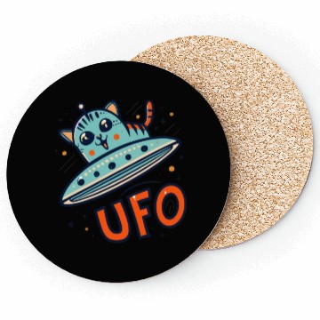 Discover Robot Cat UFO Coasters