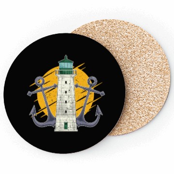 Discover Full moon ship anchor gift lighthouse Coasters