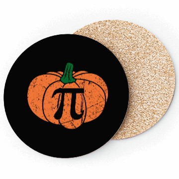 Discover Distressed Pumpkin Pi Math Teacher Haloween Coasters