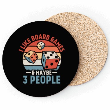Discover I Like Board Games & Maybe 3 People Nerd Gamer Tab Coasters