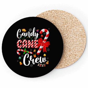 Discover Christmas Candy Cane Lights Xmas Matching Family Coasters