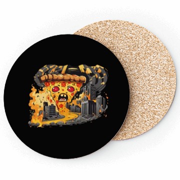 Discover Angry Pizza Coasters