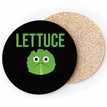 Discover Lettuce The Taste of Sadness Funny Vegan Green FF Band Coasters