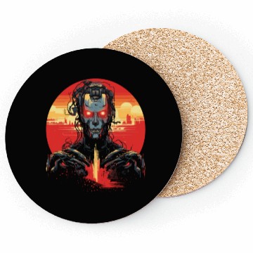 Discover Niche Friend Red Sun Robot Coasters