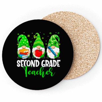 Discover Cute Gnomes 2Nd Grade Teacher Squad St Patrick Coasters