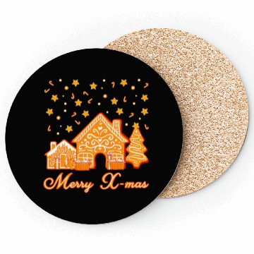 Discover Christmas Cookie Merry X-mas. Coasters