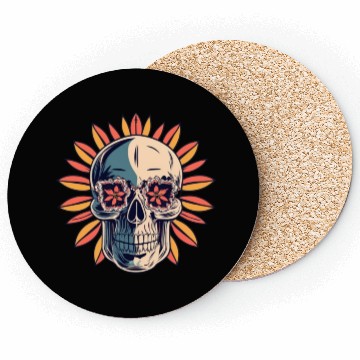 Discover Vintage Aboriginal Skull Coasters